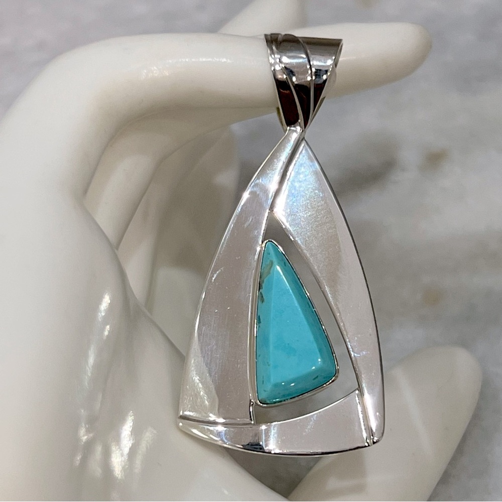 Sonoran Blue Turquoise Sterling Silver Pendant
